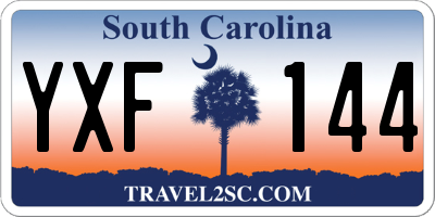 SC license plate YXF144