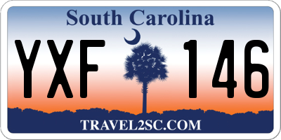 SC license plate YXF146