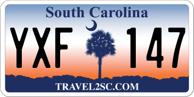 SC license plate YXF147