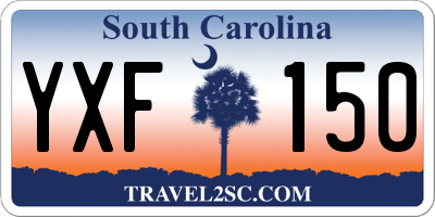 SC license plate YXF150