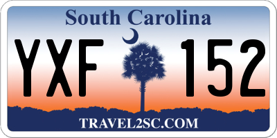 SC license plate YXF152
