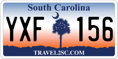 SC license plate YXF156