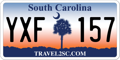 SC license plate YXF157