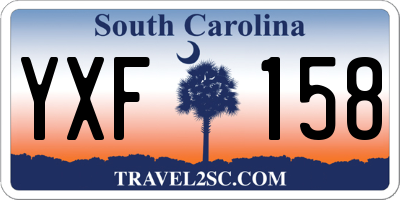 SC license plate YXF158
