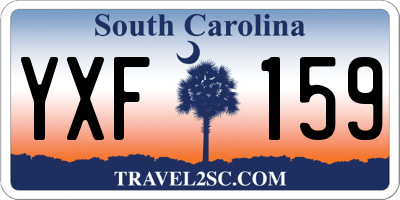 SC license plate YXF159