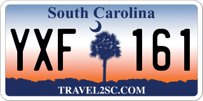 SC license plate YXF161