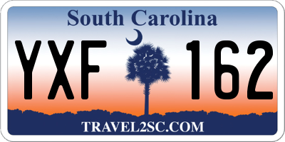 SC license plate YXF162