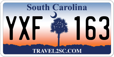 SC license plate YXF163