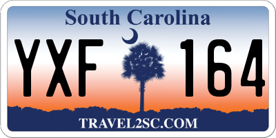 SC license plate YXF164