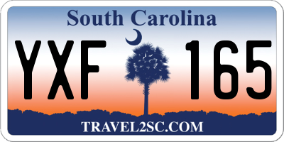 SC license plate YXF165
