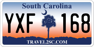 SC license plate YXF168
