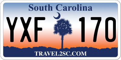 SC license plate YXF170