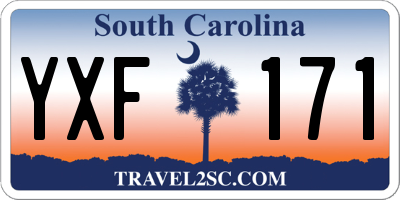 SC license plate YXF171