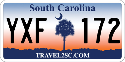 SC license plate YXF172
