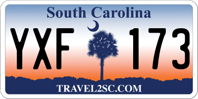 SC license plate YXF173