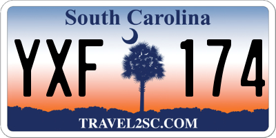 SC license plate YXF174