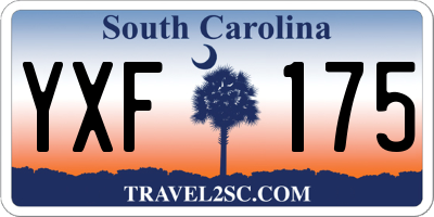 SC license plate YXF175