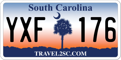 SC license plate YXF176