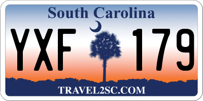 SC license plate YXF179