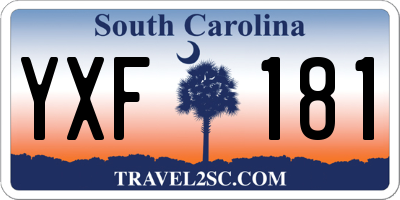 SC license plate YXF181