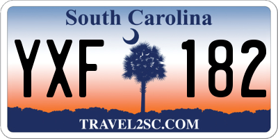 SC license plate YXF182