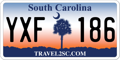 SC license plate YXF186