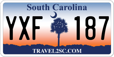 SC license plate YXF187