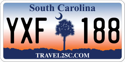 SC license plate YXF188