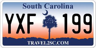 SC license plate YXF199