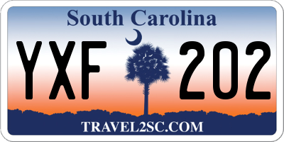 SC license plate YXF202