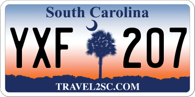 SC license plate YXF207