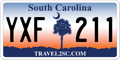 SC license plate YXF211
