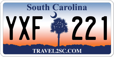 SC license plate YXF221