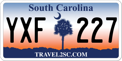 SC license plate YXF227