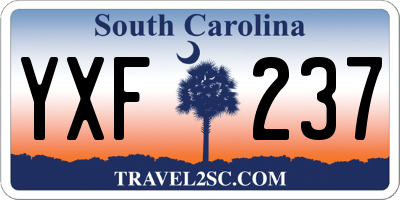 SC license plate YXF237