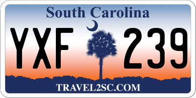 SC license plate YXF239