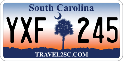 SC license plate YXF245