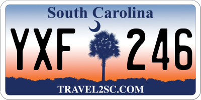 SC license plate YXF246