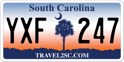 SC license plate YXF247