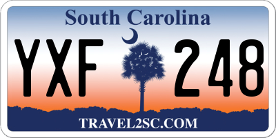 SC license plate YXF248