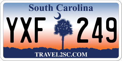 SC license plate YXF249