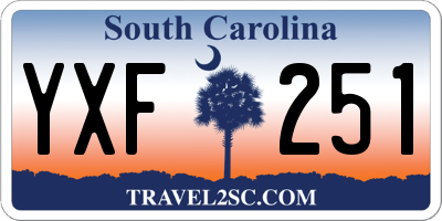 SC license plate YXF251