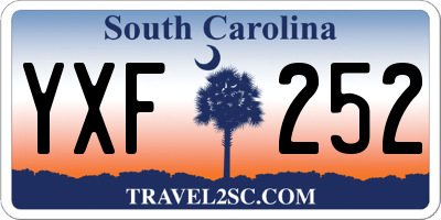 SC license plate YXF252