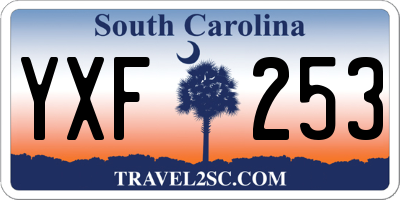 SC license plate YXF253