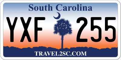 SC license plate YXF255