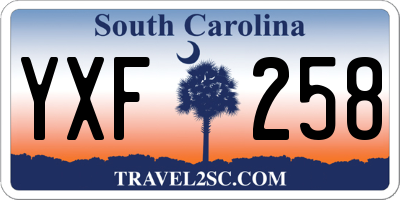 SC license plate YXF258