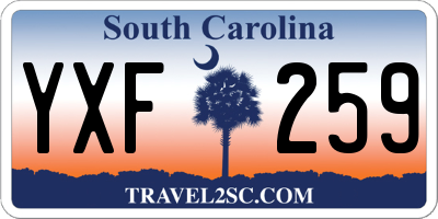 SC license plate YXF259
