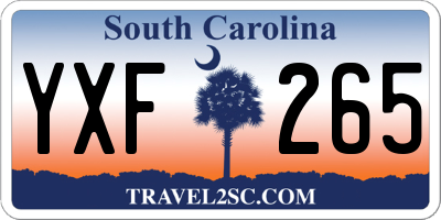 SC license plate YXF265