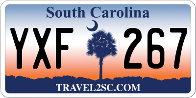 SC license plate YXF267