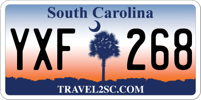 SC license plate YXF268